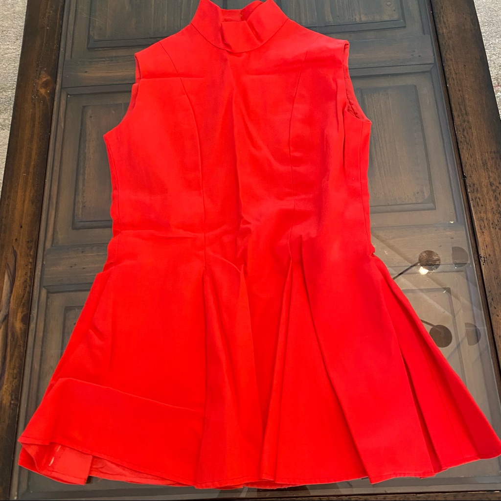 Vintage Style Custom Made Red Top